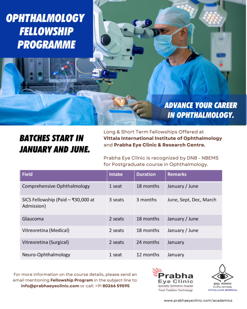 Fellowship and Post Graduation in Ophthalmology
